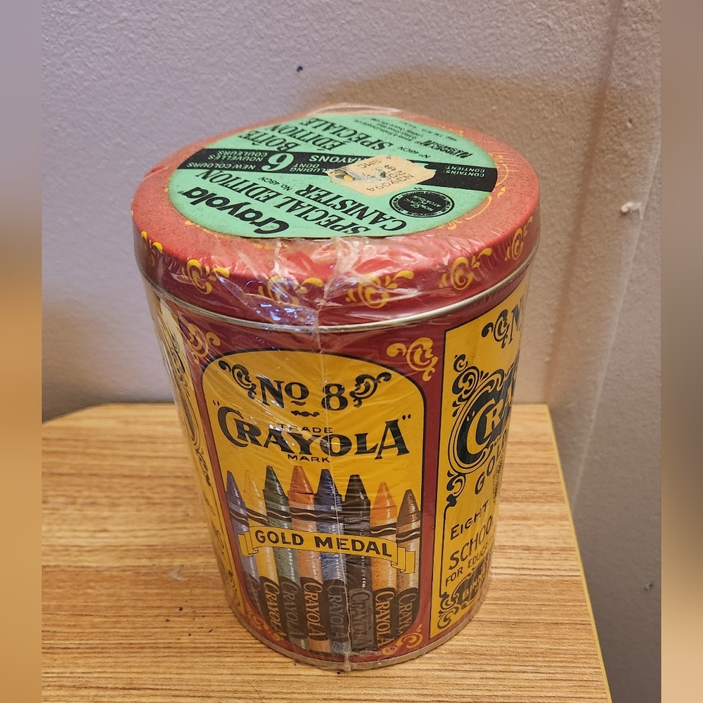 Vintage 80's Crayola Tin Sealed